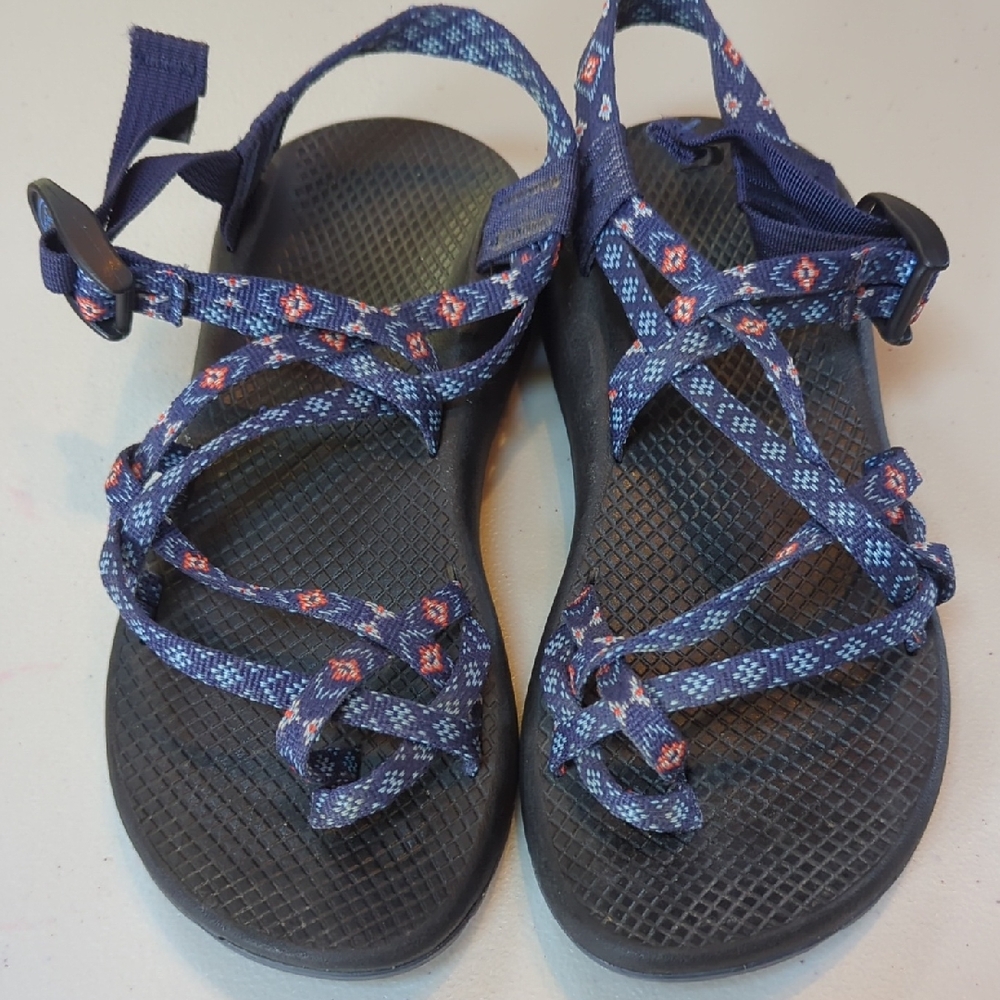 Chaco Women's Z/Cloud Patterned Strap Sandal - Navy - Picture 2 of 7